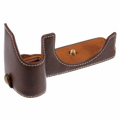 For Canon EOS R8 / RP PU Leather Bottom Case with Battery Opening Half Body Camera Protection Cover