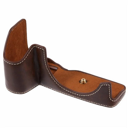 For Canon EOS R8 / RP PU Leather Bottom Case with Battery Opening Half Body Camera Protection Cover