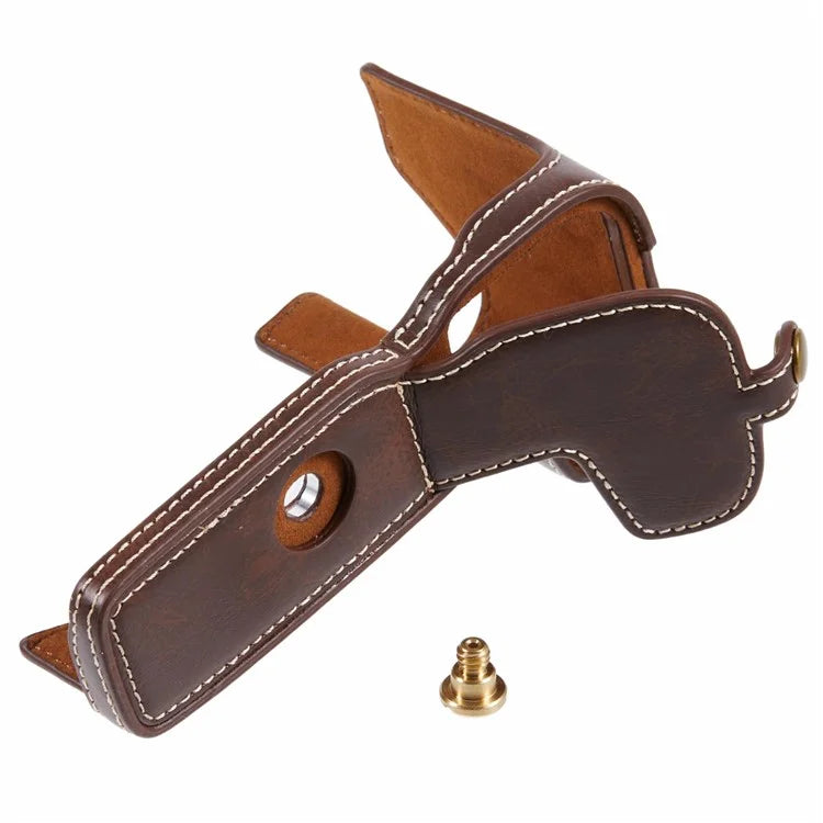 For Canon EOS R8 / RP PU Leather Bottom Case with Battery Opening Half Body Camera Protection Cover