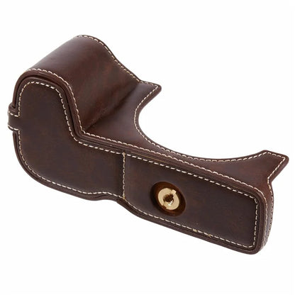 For Canon EOS R8 / RP PU Leather Bottom Case with Battery Opening Half Body Camera Protection Cover