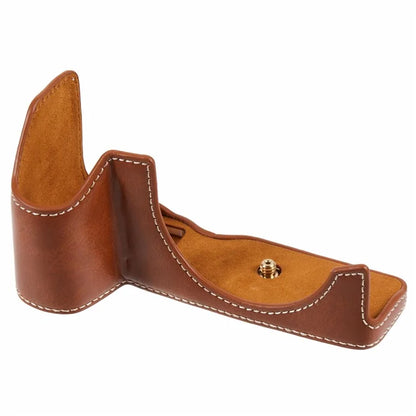 For Canon EOS R8 / RP PU Leather Bottom Case with Battery Opening Half Body Camera Protection Cover