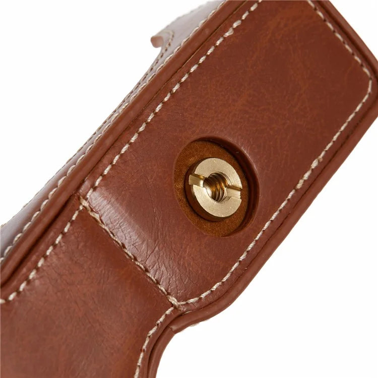 For Canon EOS R8 / RP PU Leather Bottom Case with Battery Opening Half Body Camera Protection Cover