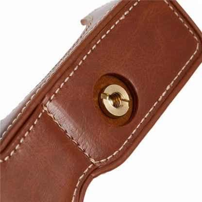 For Canon EOS R8 / RP PU Leather Bottom Case with Battery Opening Half Body Camera Protection Cover