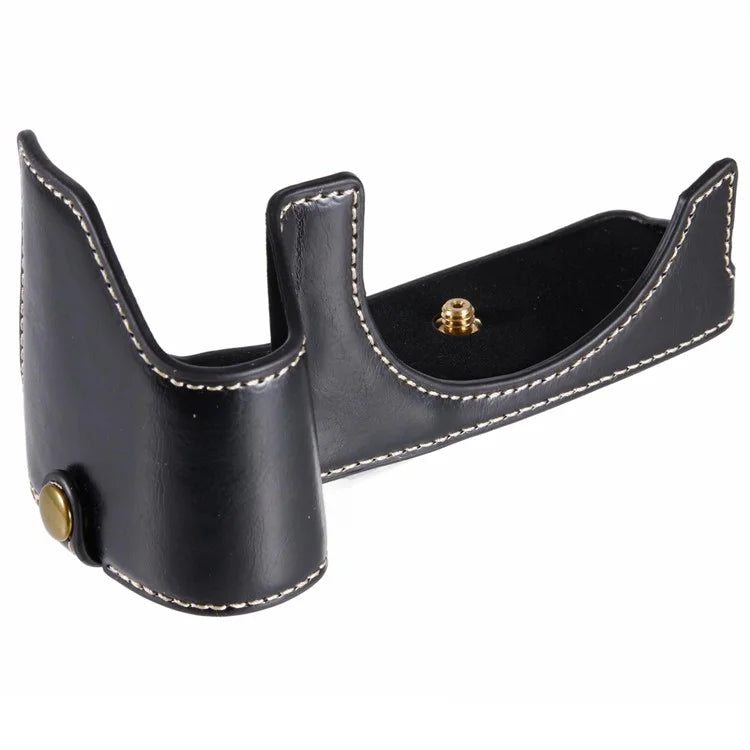 For Canon EOS R8 / RP PU Leather Bottom Case with Battery Opening Half Body Camera Protection Cover