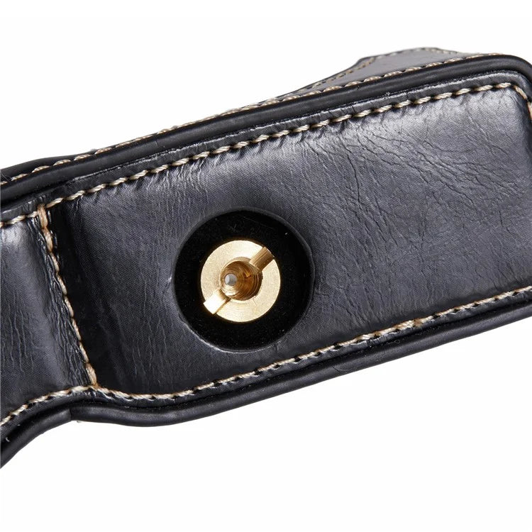 For Canon EOS R8 / RP PU Leather Bottom Case with Battery Opening Half Body Camera Protection Cover