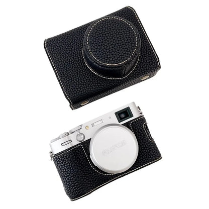 For Fujifilm X100VI Camera Sleeve Large Opening Design PU Leather Case Easy to Replace Battery