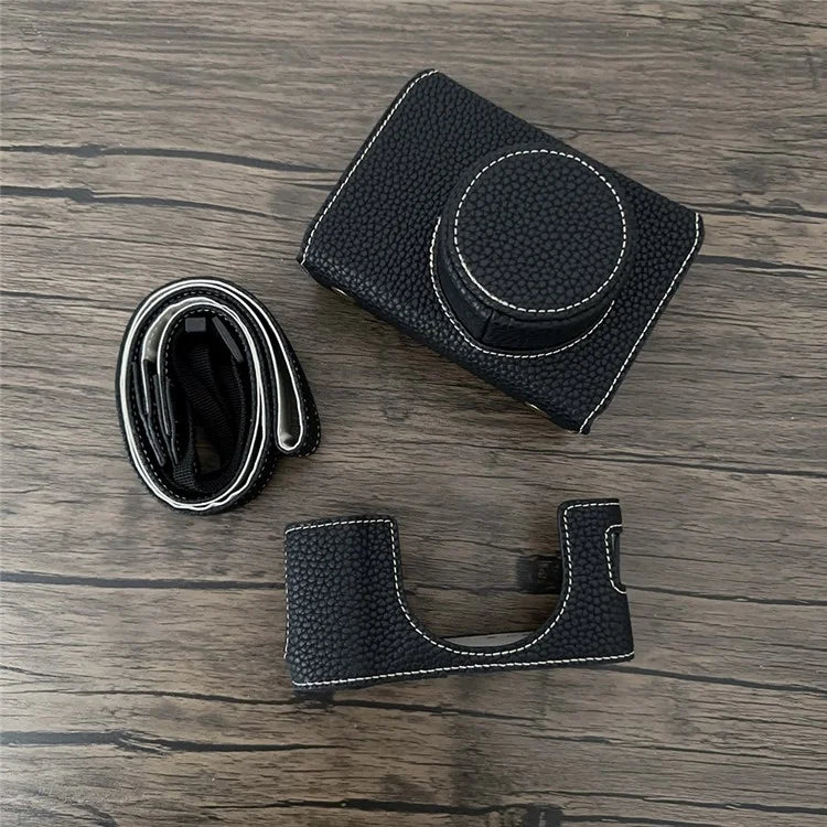 For Fujifilm X100VI Camera Sleeve Large Opening Design PU Leather Case Easy to Replace Battery