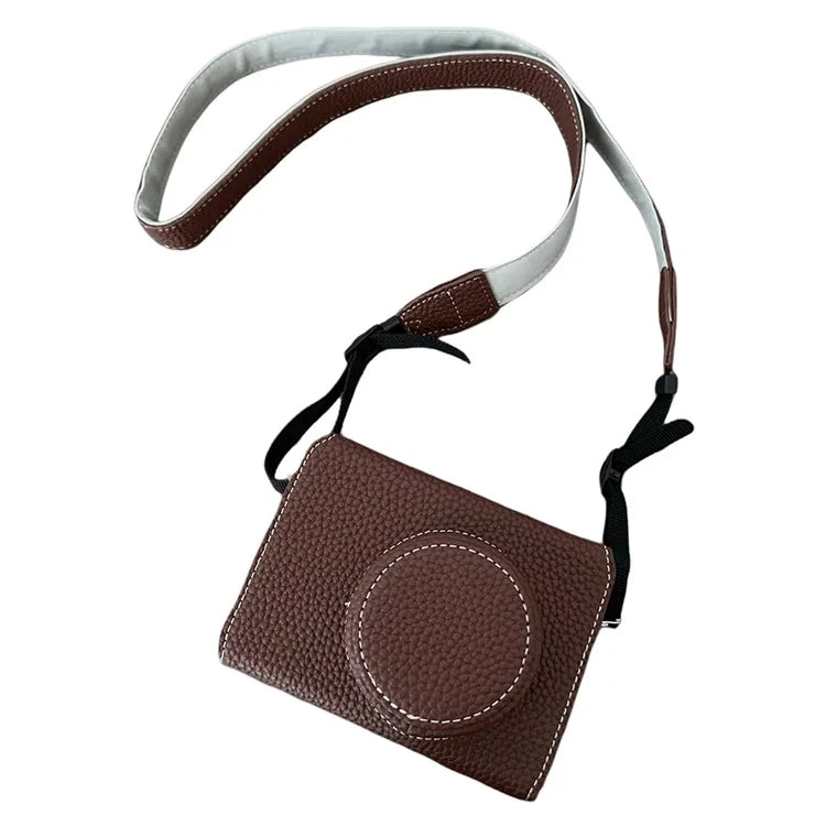 For Fujifilm X100VI Camera Sleeve Large Opening Design PU Leather Case Easy to Replace Battery