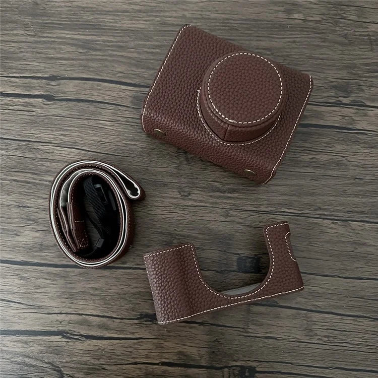 For Fujifilm X100VI Camera Sleeve Large Opening Design PU Leather Case Easy to Replace Battery