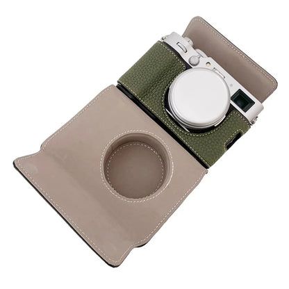 For Fujifilm X100VI Camera Sleeve Large Opening Design PU Leather Case Easy to Replace Battery