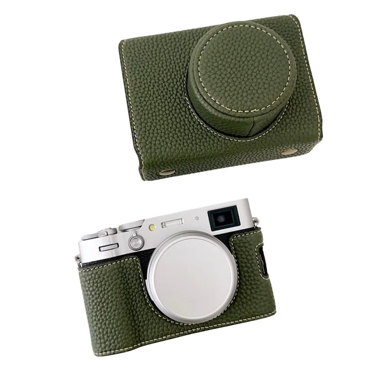 For Fujifilm X100VI Camera Sleeve Large Opening Design PU Leather Case Easy to Replace Battery