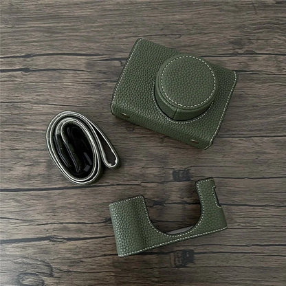 For Fujifilm X100VI Camera Sleeve Large Opening Design PU Leather Case Easy to Replace Battery