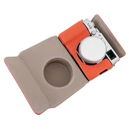 For Fujifilm X100VI Camera Sleeve Large Opening Design PU Leather Case Easy to Replace Battery