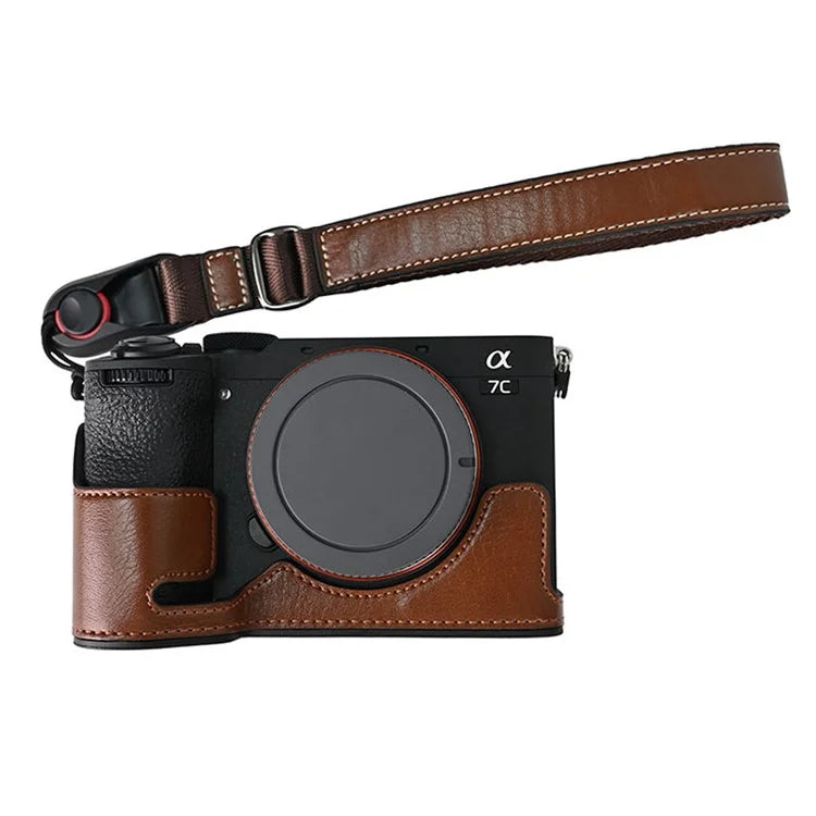 26cm Quick Release DSLR Camera Carrying Lanyard PU Leather Wrist Strap