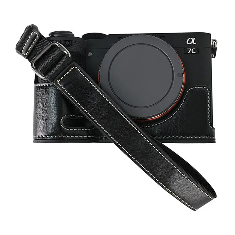 26cm Quick Release DSLR Camera Carrying Lanyard PU Leather Wrist Strap