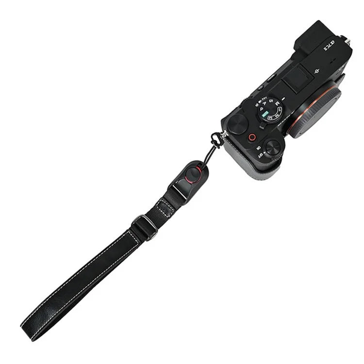26cm Quick Release DSLR Camera Carrying Lanyard PU Leather Wrist Strap