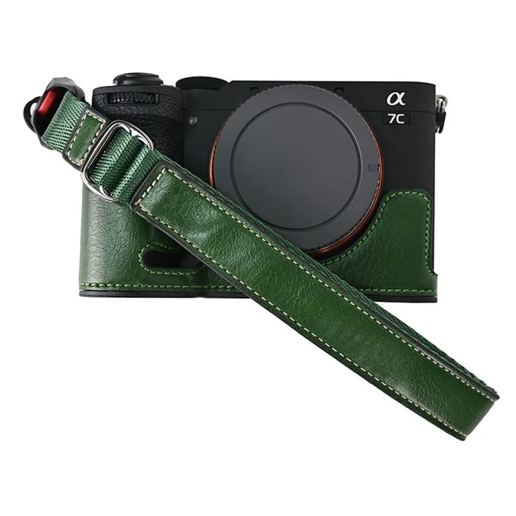 26cm Quick Release DSLR Camera Carrying Lanyard PU Leather Wrist Strap