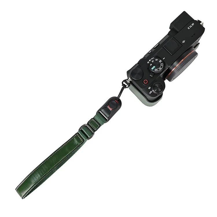 26cm Quick Release DSLR Camera Carrying Lanyard PU Leather Wrist Strap