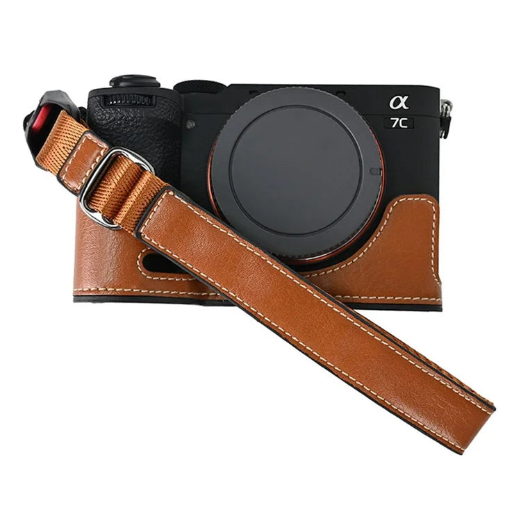 26cm Quick Release DSLR Camera Carrying Lanyard PU Leather Wrist Strap