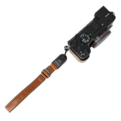 26cm Quick Release DSLR Camera Carrying Lanyard PU Leather Wrist Strap