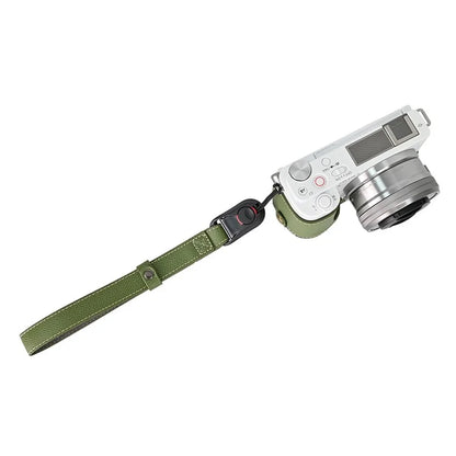 26cm DSLR Camera Carrying Lanyard Palm Texture PU Leather Quick Release Wrist Strap