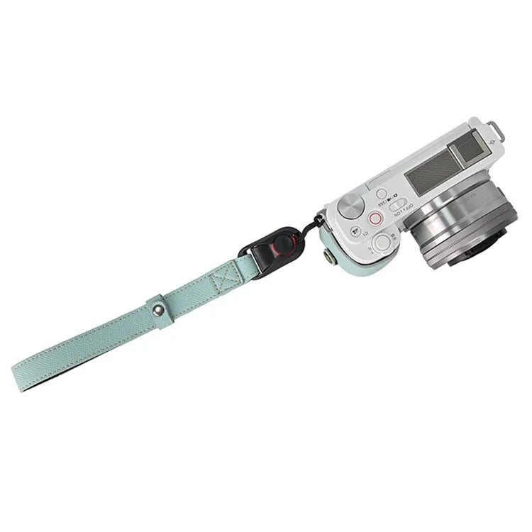26cm DSLR Camera Carrying Lanyard Palm Texture PU Leather Quick Release Wrist Strap