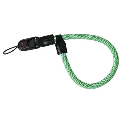 23cm DSLR Camera Carrying Lanyard Braided Nylon PU Leather Quick Release Wrist Strap