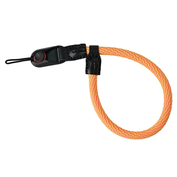 23cm DSLR Camera Carrying Lanyard Braided Nylon PU Leather Quick Release Wrist Strap