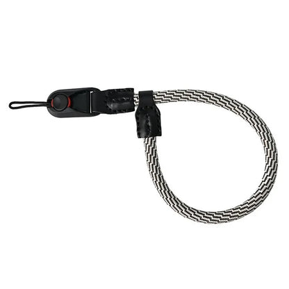23cm DSLR Camera Carrying Lanyard Braided Nylon PU Leather Quick Release Wrist Strap