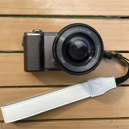For Fujifilm Canon Nikon Panasonic SLR Camera PU Leather Hand Strap Buffalo Texture Wrist Rope