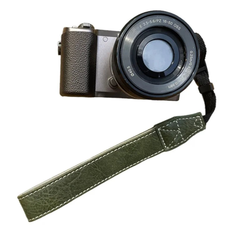 For Fujifilm Canon Nikon Panasonic SLR Camera PU Leather Hand Strap Buffalo Texture Wrist Rope