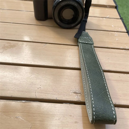 For Fujifilm Canon Nikon Panasonic SLR Camera PU Leather Hand Strap Buffalo Texture Wrist Rope