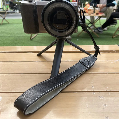 For Fujifilm Canon Nikon Panasonic SLR Camera PU Leather Hand Strap Buffalo Texture Wrist Rope