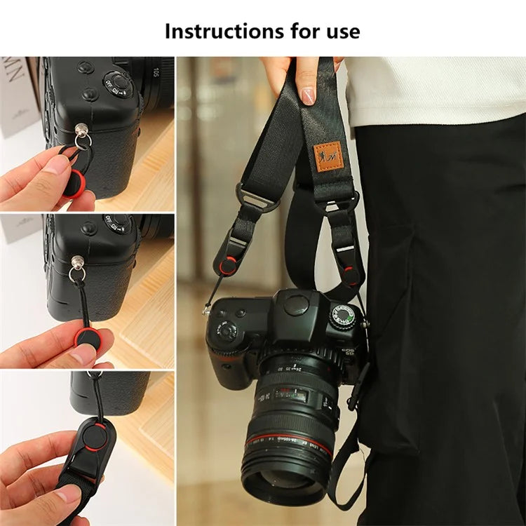 JN-F01 Camera Nylon Carrying Strap Adjustable Quick Release SLR Camera Neck Shoulder Strap