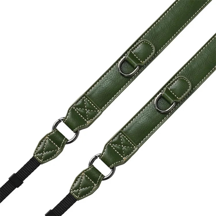 PU Leather Camera Carrying Strap SLR Camera Neck Shoulder Strap + Small Bag