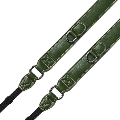 PU Leather Camera Carrying Strap SLR Camera Neck Shoulder Strap + Small Bag