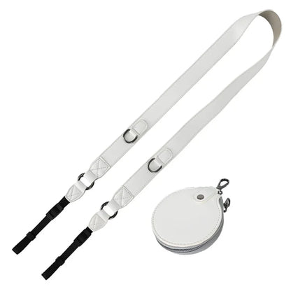 PU Leather Camera Carrying Strap SLR Camera Neck Shoulder Strap + Small Bag