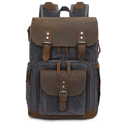 K-86 Canvas Rucksack Waterproof Camera Bag Hiking Camping Travel Backpack