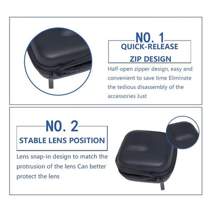 XWJ089 For GoPro Sports Camera EVA Storage Bag Shockproof Zipper Bag with Opening