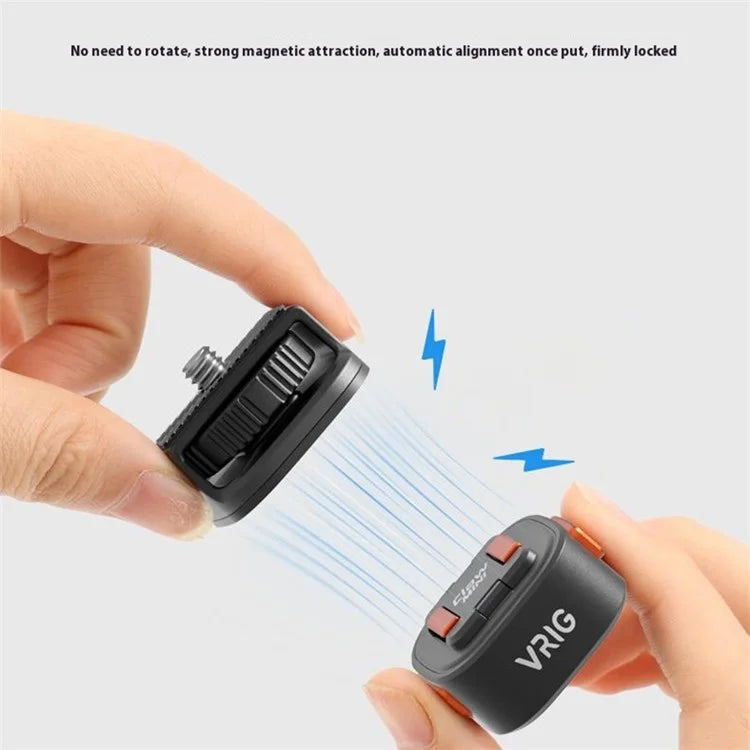 Magnetic 1 / 4 Quick Release Adapter + Base for Action Camera / Mobile Phone