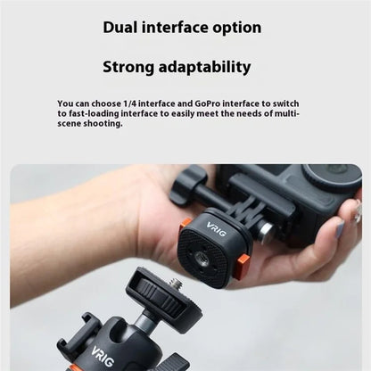 Magnetic 1 / 4 Quick Release Adapter + Base for Action Camera / Mobile Phone