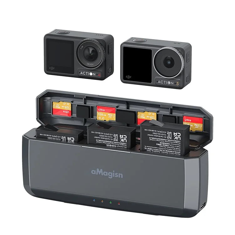 AMAGISN 7710mAh Fast Charging Power Bank for DJI Osmo Action 4 / 3 Action Camera Accessories