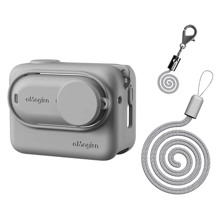 AMAGISN Silicone Protective Case for Insta360 GO 3 Action Camera Shockproof Cover