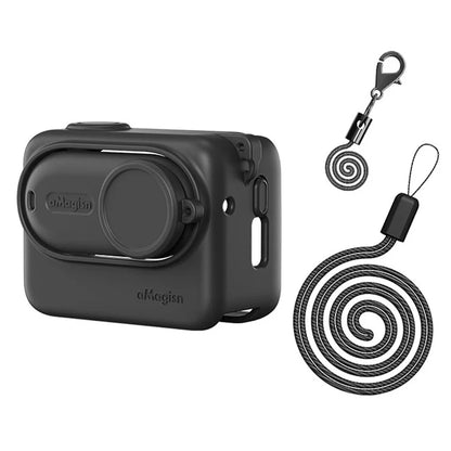 AMAGISN Silicone Protective Case for Insta360 GO 3 Action Camera Shockproof Cover