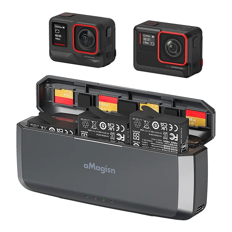 AMAGISN Fast Charging Power Bank for Insta360 Ace Pro / Ace Camera Battery Charger 7710mAh