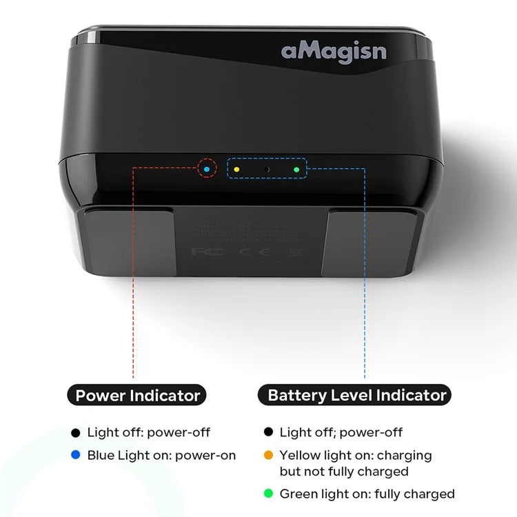 AMAGISN For Insta360 X4 Sports Camera 3-Slot Battery Charging Hub Memory Card Storage Case (No Battery)