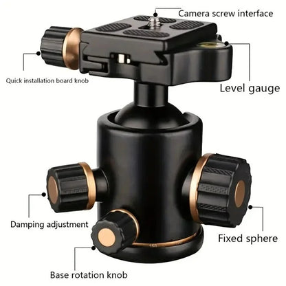 QZSD Q02S Aluminum Alloy Gimbal SLR Camera 36mm Ball Head Mounting Adapter