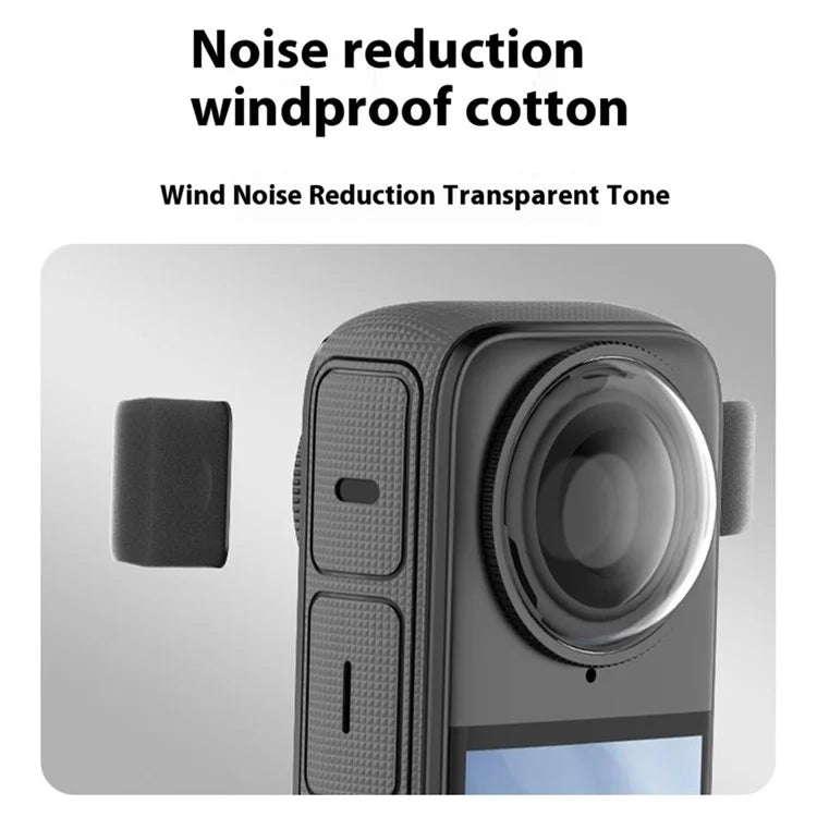 BRDRC 6Pcs For Insta360 X4 / X3 / ONE X2 Mic Wind Muff Camera Noise Reduction Sponge Video Muffler Accessories