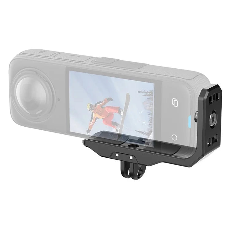 FLYMILE For Insta360 X4 Horizontal Shooting Bracket Aluminum Alloy Sports Camera Fixing Adapter