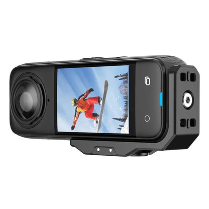 FLYMILE For Insta360 X4 Horizontal Shooting Bracket Aluminum Alloy Sports Camera Fixing Adapter